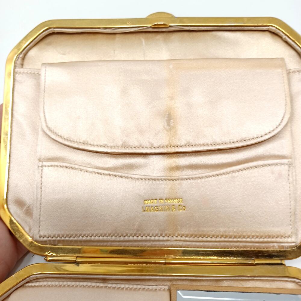 Vintage I.magnin & Co Made In France Women 1960s Wallet With Mirror - Picture 10 of 11